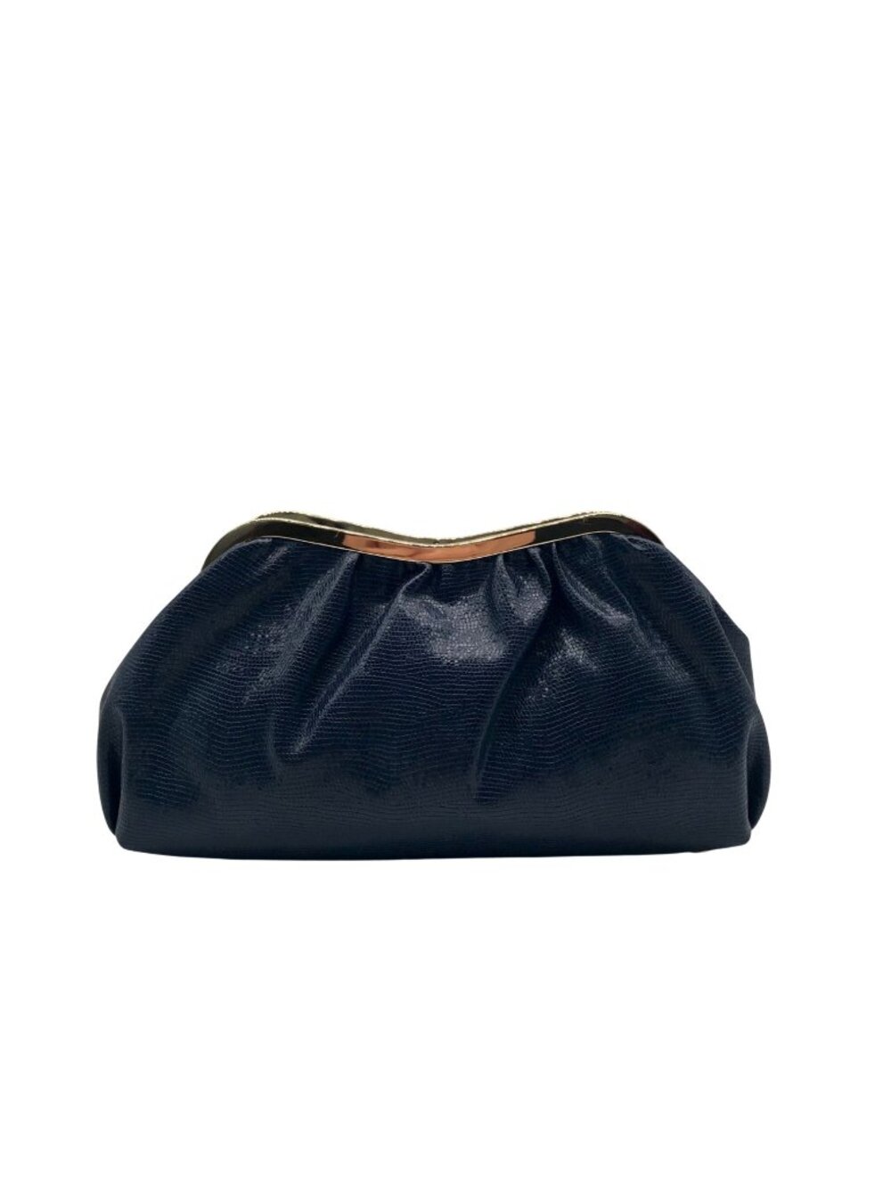 I.N.C. Navy Blue Faux Leather-Reptile Crossbody Bag